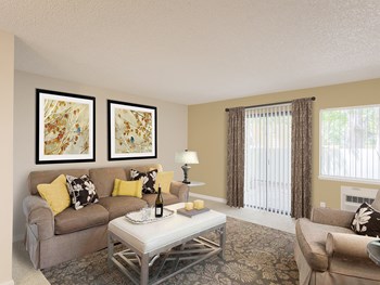 Crossing at Arroyo Trail Apartments Model Living Room